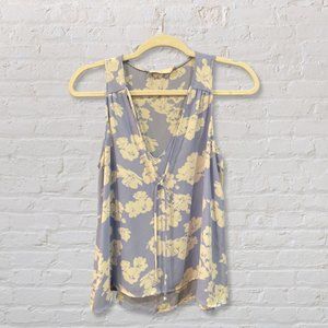 Lush Blue & White Floral Blouse - S